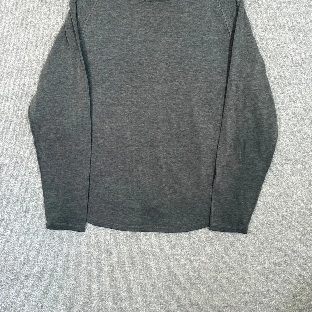 Banana Republic Sweatshirt Men Large Gray Polartec Raglan Sleeve Pullover Fleece